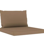 VidaXL 6-delige Loungeset met taupe kussens
