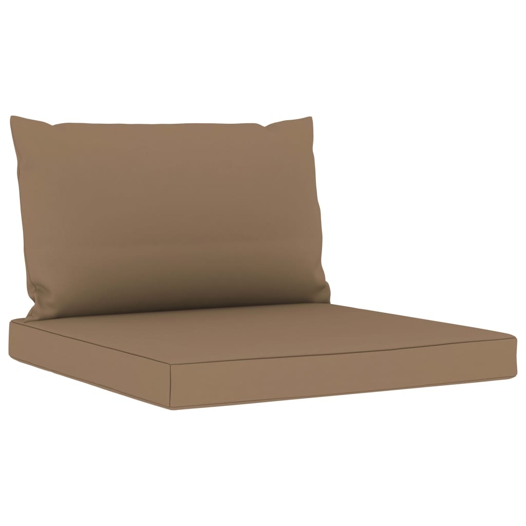 VidaXL 6-delige Loungeset met taupe kussens