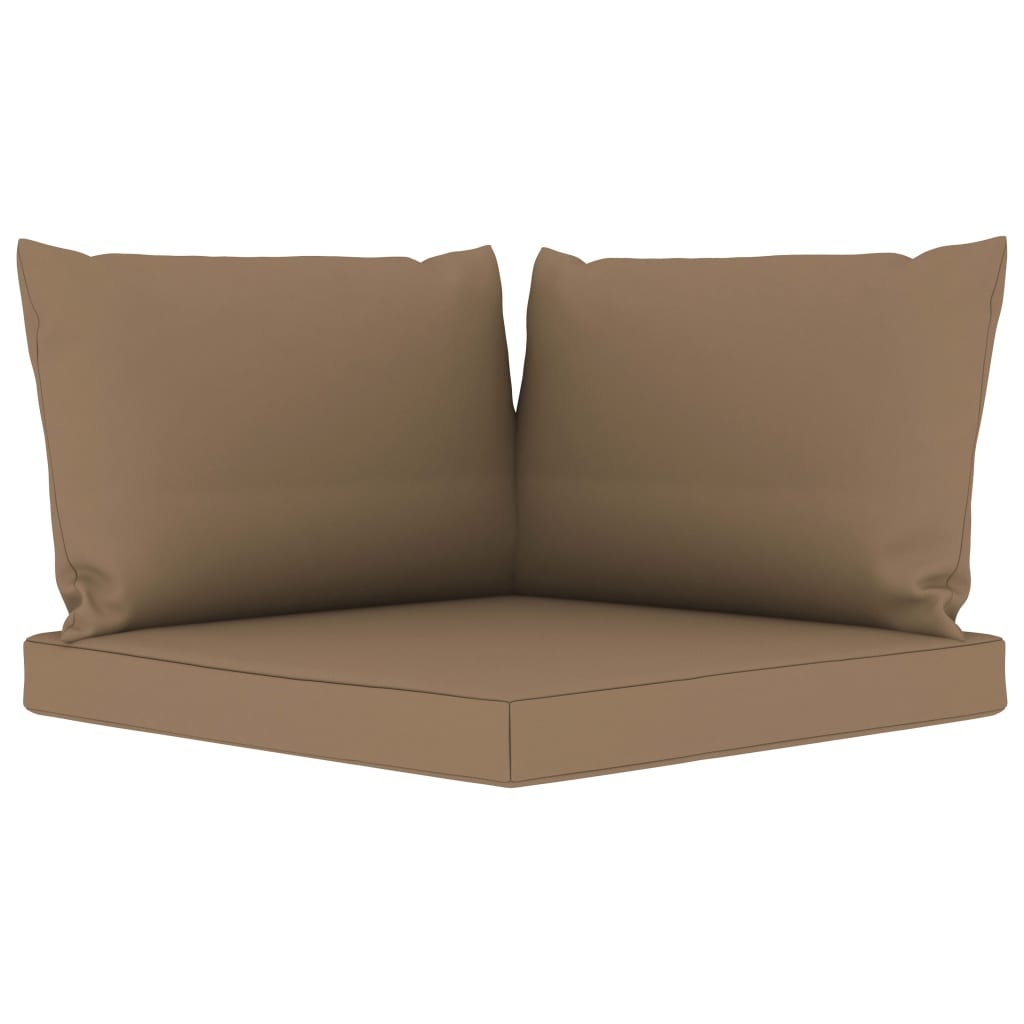 VidaXL 6-delige Loungeset met taupe kussens