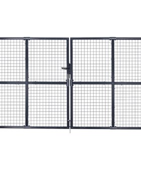 VidaXL Gaaspoort 289x175 cm gegalvaniseerd staal grijs