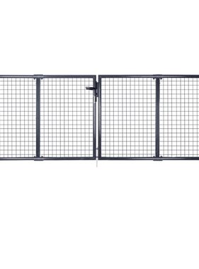 VidaXL Hekpoort 289x75 cm gegalvaniseerd staal grijs