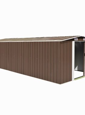 VidaXL Tuinschuur 257x597x178 cm metaal bruin
