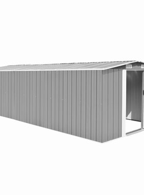 VidaXL Tuinschuur 257x597x178 cm metaal grijs