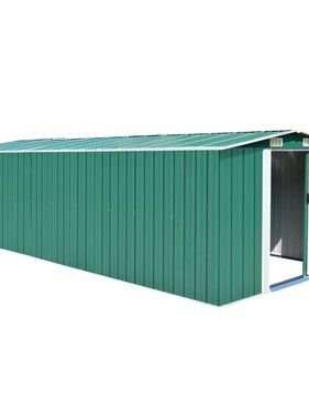 vidaXL Tuinschuur 257x597x178 cm metaal groen