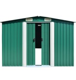 VidaXL Tuinschuur 257x497x178 cm metaal groen