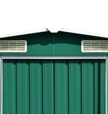 VidaXL Tuinschuur 257x497x178 cm metaal groen