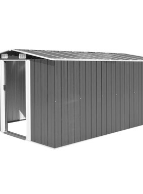 VidaXL Tuinschuur 257x398x178 cm metaal antraciet