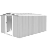 VidaXL Tuinschuur 257x398x178 cm metaal grijs