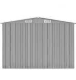 VidaXL Tuinschuur 257x398x178 cm metaal grijs