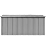 VidaXL Tuinschuur 257x398x178 cm metaal grijs