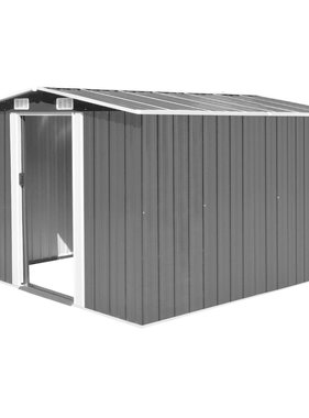 VidaXL Tuinschuur 257x298x178 cm metaal antraciet
