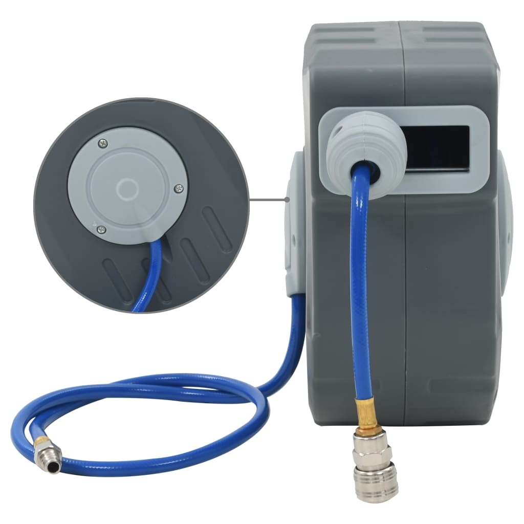 VidaXL Automatische luchthaspel 1/4" 12 m