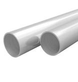 VidaXL Buizen rond V2A 2m Ø42x1,8mm roestvrij staal 2 st