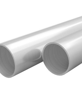 VidaXL Buizen rond V2A 2m Ø42x1,8mm roestvrij staal 2 st