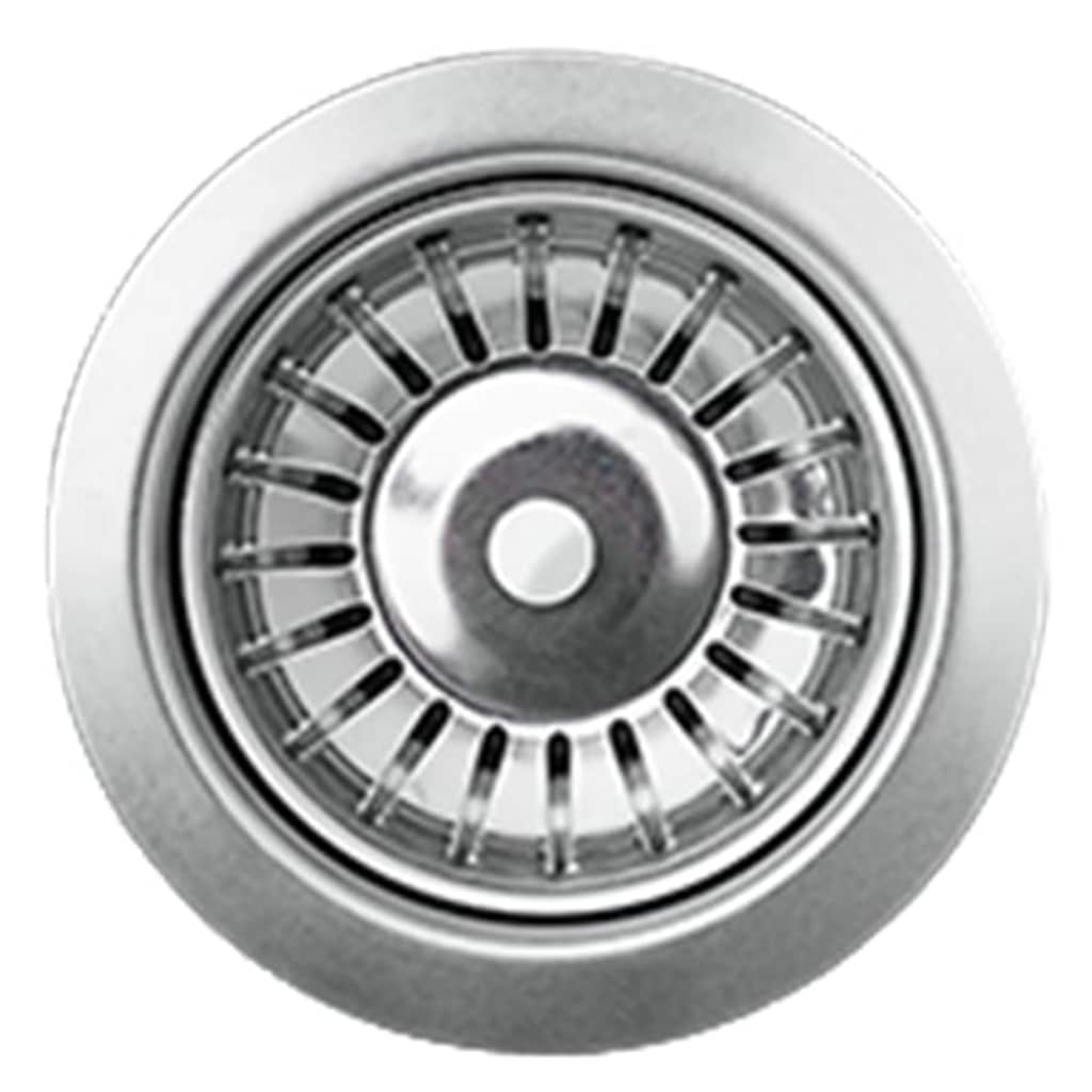 VidaXL Gootsteen dubbele bak graniet grijs