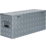 vidaXL Doos 90,5x35x40 cm aluminium zilverkleurig