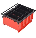VidaXL Brikettenpers voor papier 38x31x18 cm staal zwart en rood