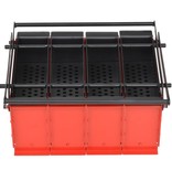 VidaXL Brikettenpers voor papier 38x31x18 cm staal zwart en rood