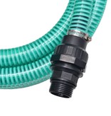 VidaXL Zuigslang met koppelingen 7 m 22 mm groen