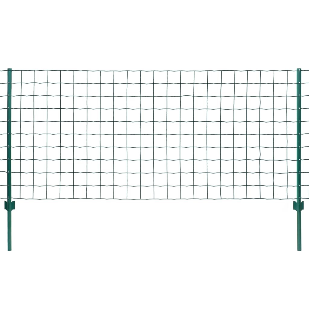 VidaXL Euro hek 20x0,8 m staal groen