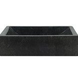 vidaXL Gootsteen 45x30x12 cm marmer zwart