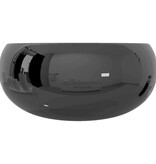 VidaXL Wastafel rond 40x15 cm keramiek zwart