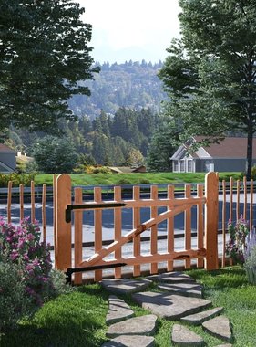VidaXL Poort enkel 100x60 cm geïmpregneerd hazelaarhout