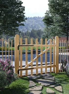 VidaXL Poort enkel 100x90 cm hazelaarhout