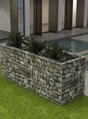 vidaXL Gabion plantenbak verhoogd 270x90x100 cm staal