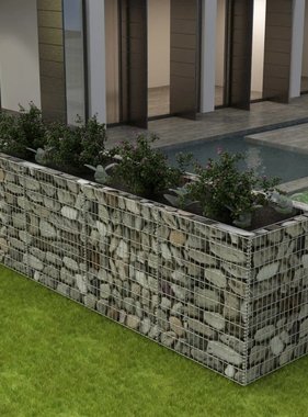 VidaXL Gabion plantenbak verhoogd 360x90x100 cm staal