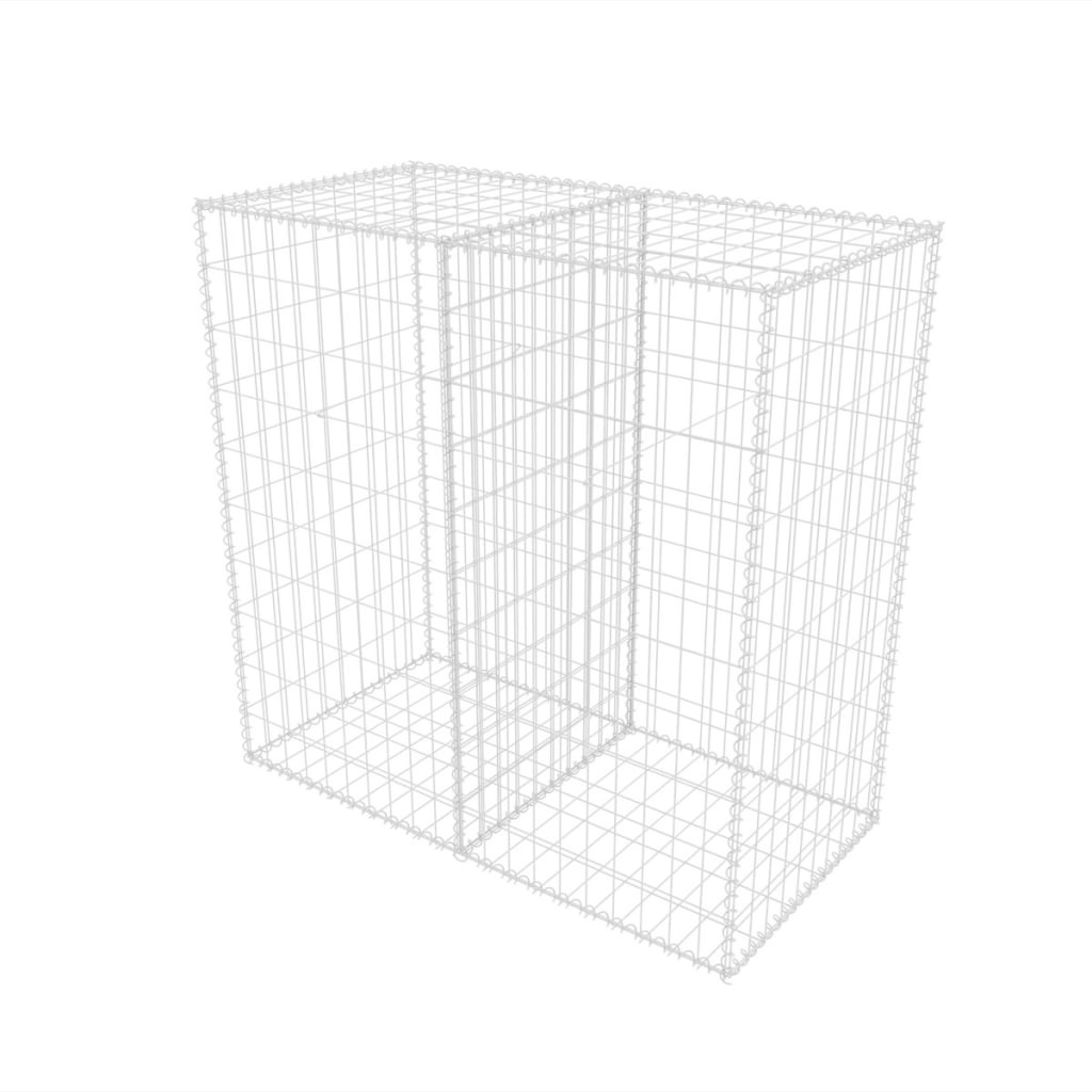 VidaXL Gabion mand 100x50x100 cm gegalvaniseerd staal