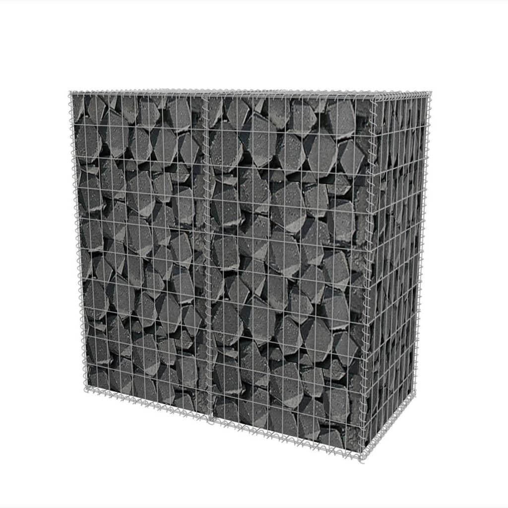 VidaXL Gabion mand 100x50x100 cm gegalvaniseerd staal