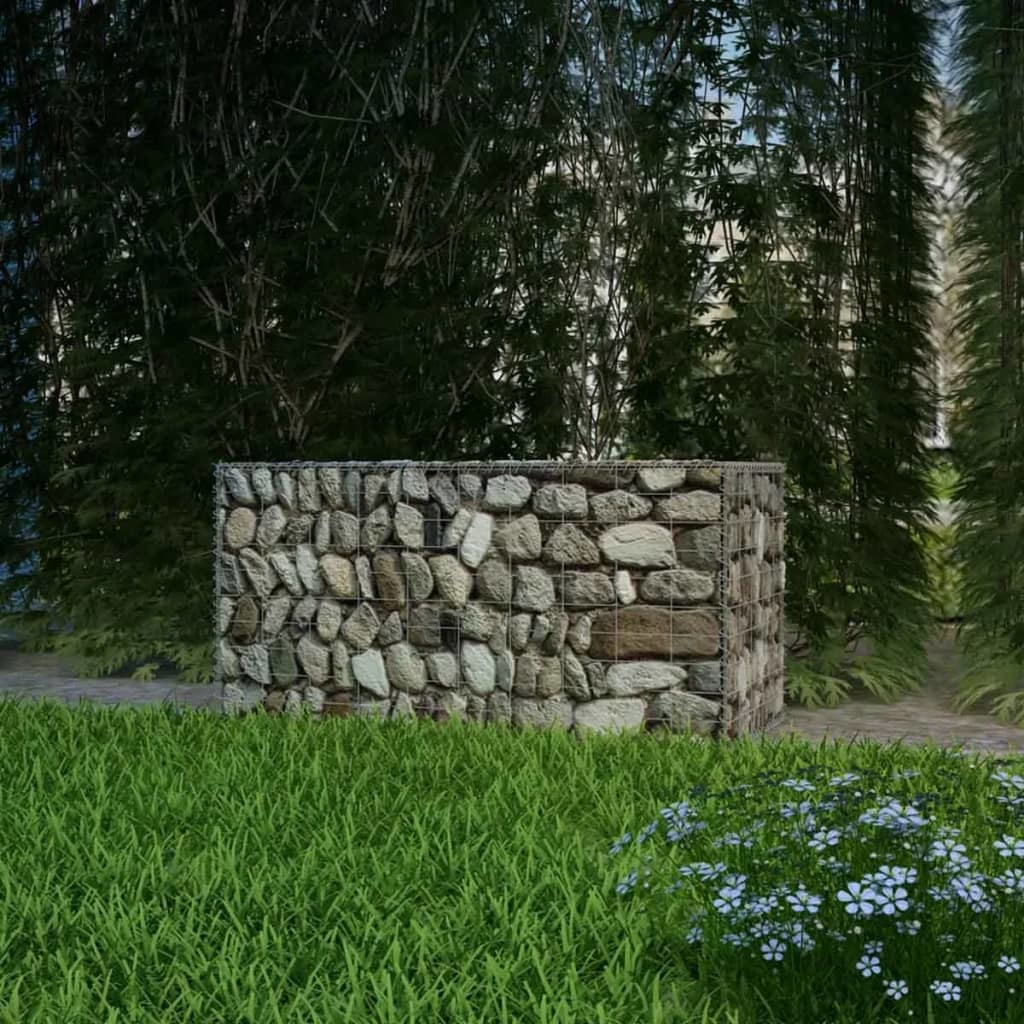 VidaXL Gabion mand 100x50x50 cm gegalvaniseerd staal