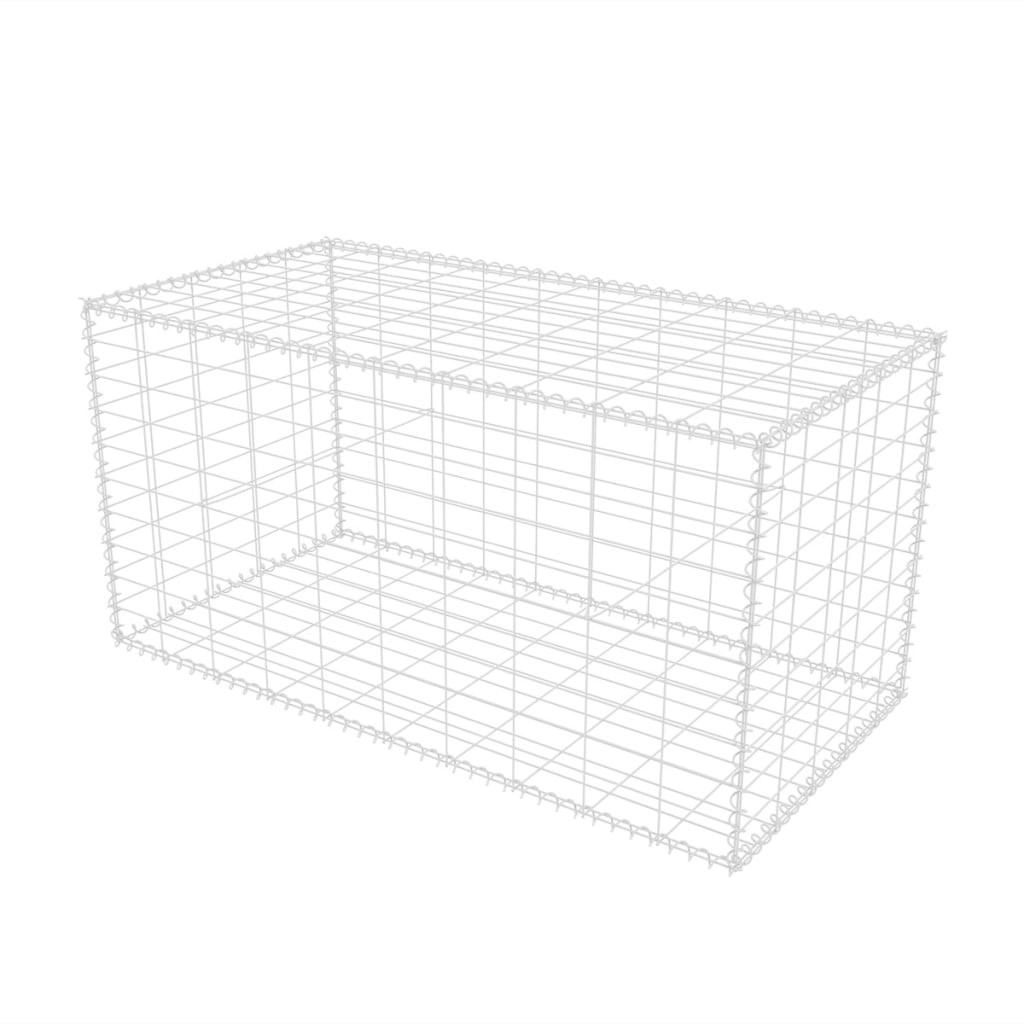 VidaXL Gabion mand 100x50x50 cm gegalvaniseerd staal