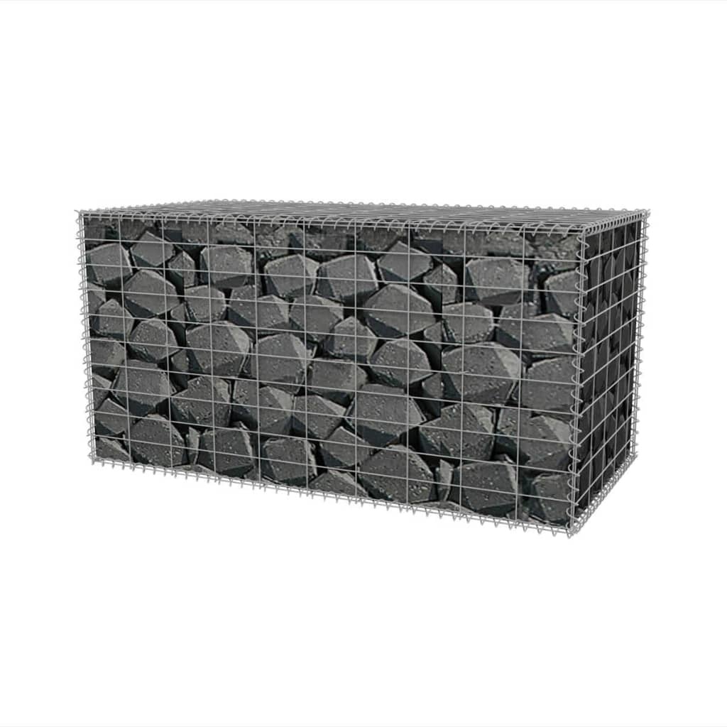 VidaXL Gabion mand 100x50x50 cm gegalvaniseerd staal