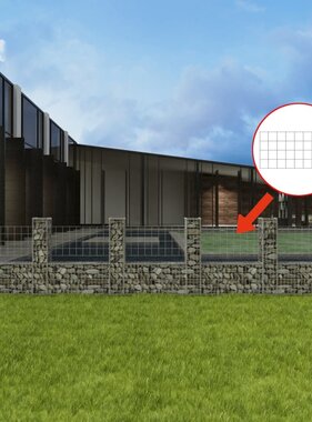 VidaXL Gabion mand U-vormig 570x20x100 cm staal