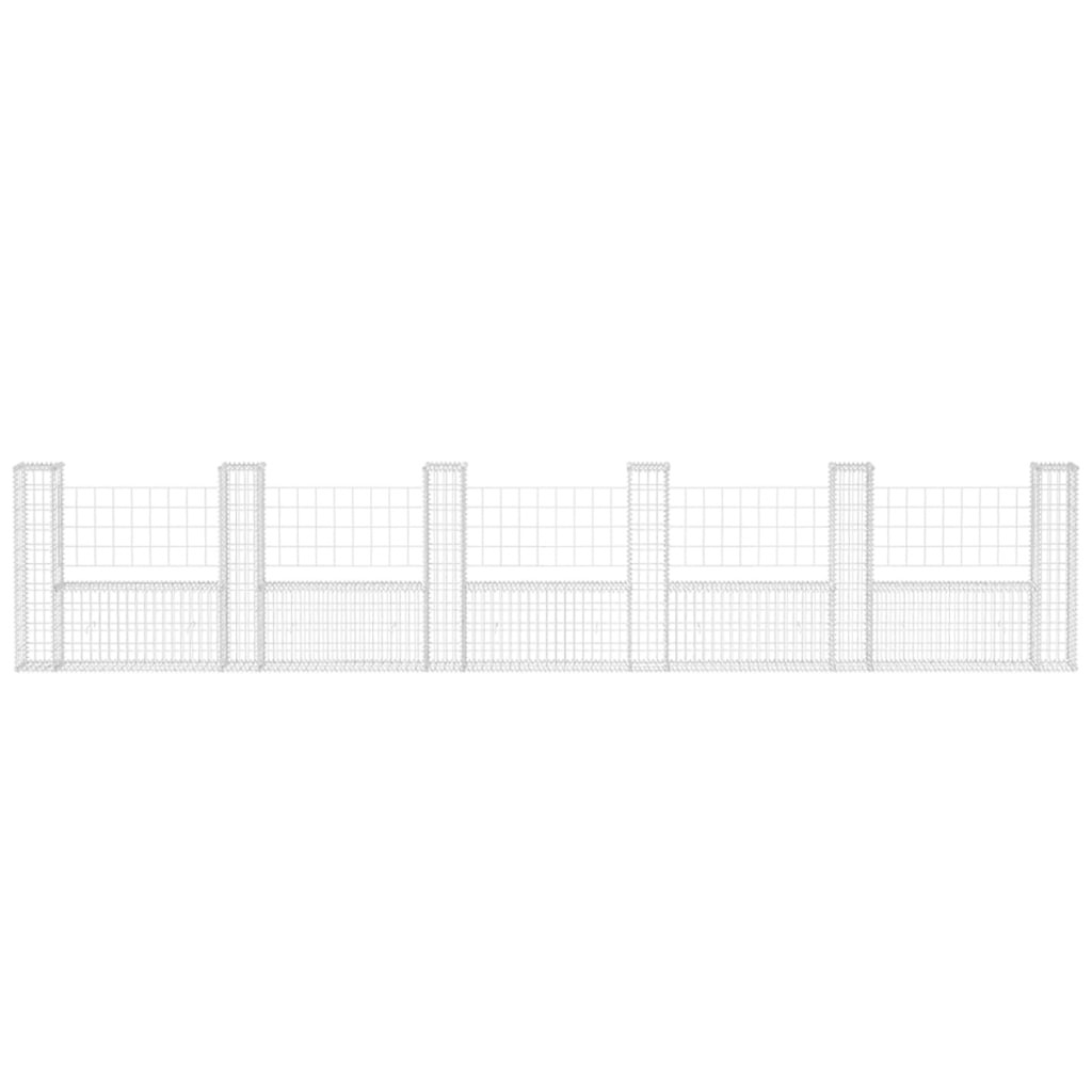 VidaXL Gabion mand U-vormig 570x20x100 cm staal