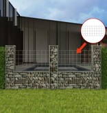 VidaXL Gabion mand U-vormig 240x20x100 cm staal