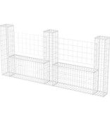 VidaXL Gabion mand U-vormig 240x20x100 cm staal