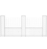 VidaXL Gabion mand U-vormig 240x20x100 cm staal