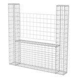 VidaXL Gabion mand U-vormig 160x20x150 cm staal
