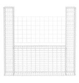 VidaXL Gabion mand U-vormig 160x20x150 cm staal