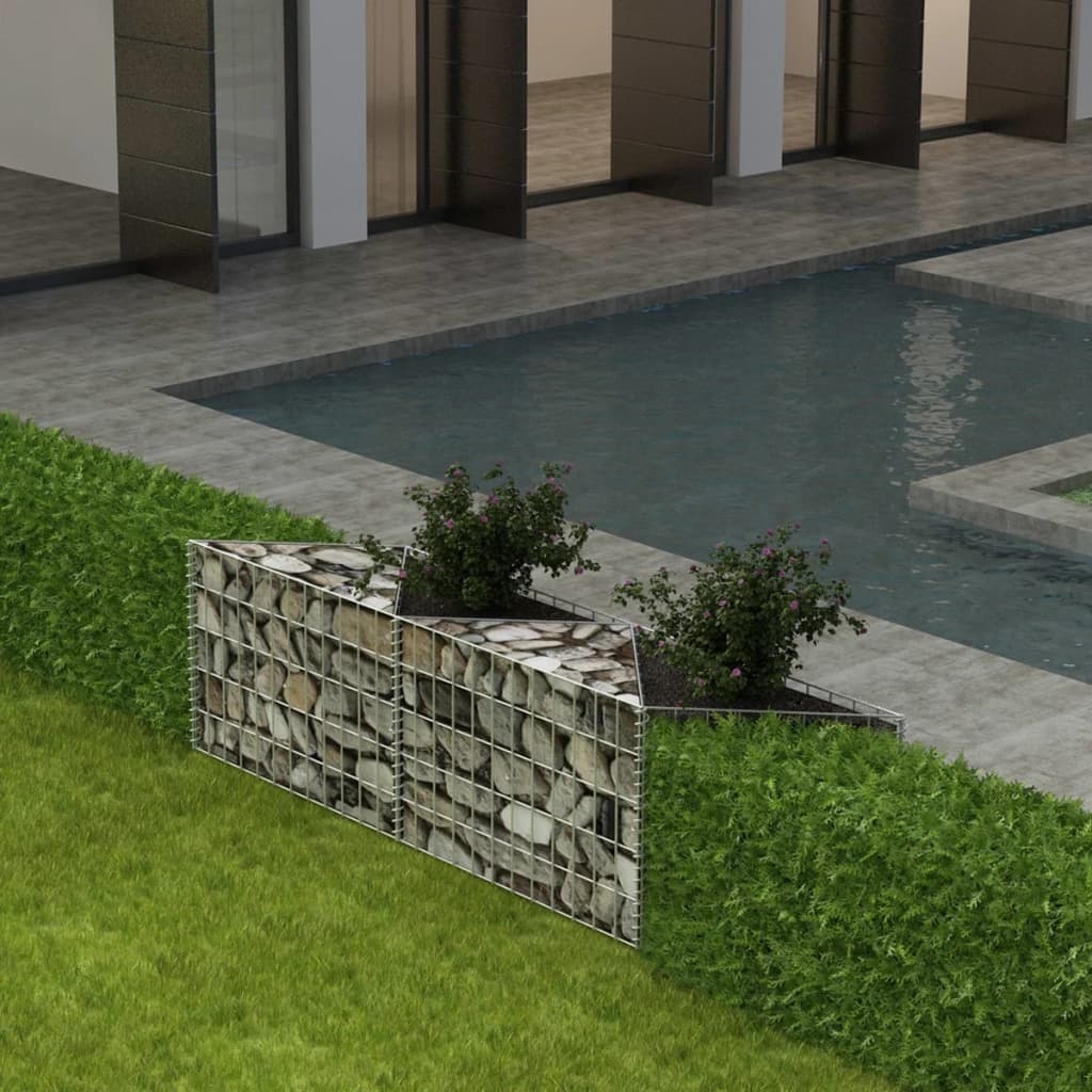 VidaXL Gabion mand 120x30x50 cm gegalvaniseerd staal