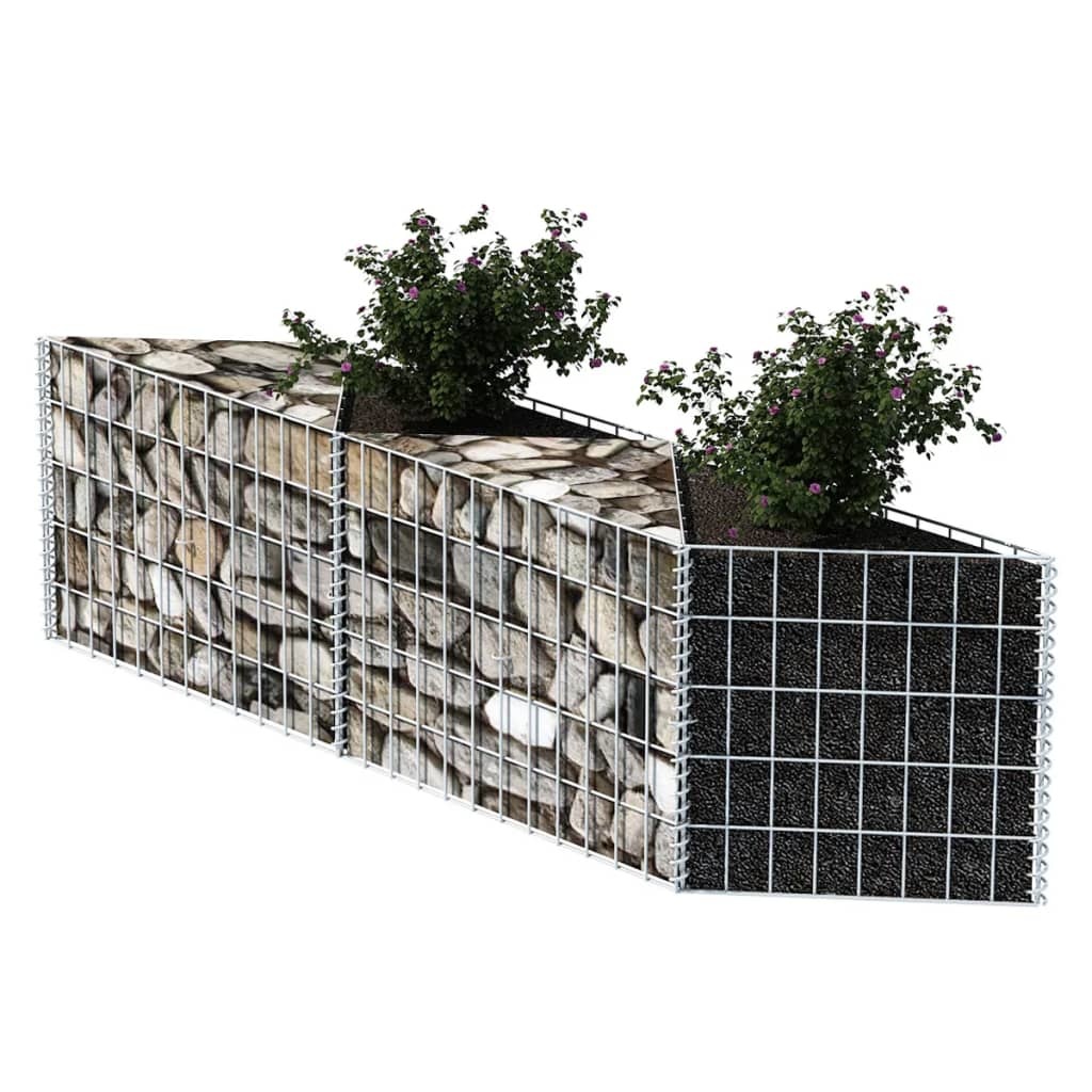 VidaXL Gabion mand 120x30x50 cm gegalvaniseerd staal