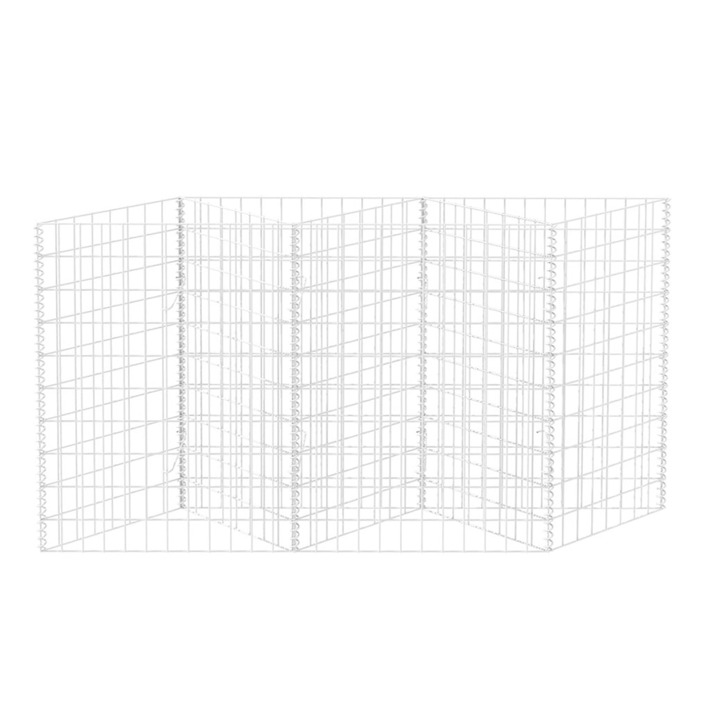 VidaXL Gabion mand 120x30x100 cm gegalvaniseerd staal
