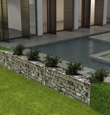 VidaXL Gabion mand 300x30x50 cm gegalvaniseerd staal