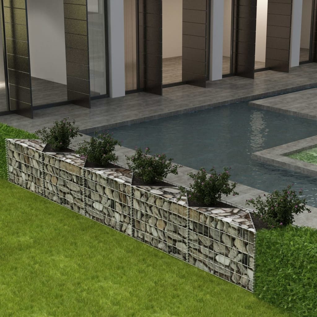 VidaXL Gabion mand 300x30x50 cm gegalvaniseerd staal