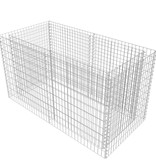 VidaXL Gabion plantenbak verhoogd 180x90x100 cm staal zilverkleurig