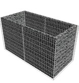 VidaXL Gabion plantenbak verhoogd 180x90x100 cm staal zilverkleurig