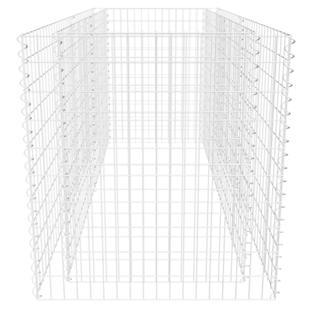 VidaXL Gabion plantenbak verhoogd 180x90x100 cm staal zilverkleurig